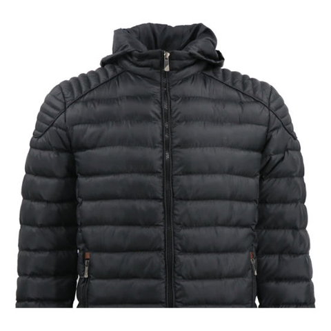 Wholesale Mens Black Duck Down Winter Long Black Aviator Padded Jacket