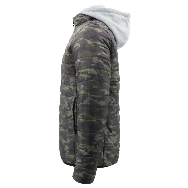 Cold Winter Wholesale Price Soft Shell Tactical Waterproof Ultra Light Down Camo Puffer Hunting Custom Sublimation Camouflage Jacket for Men Sport Printing Hood