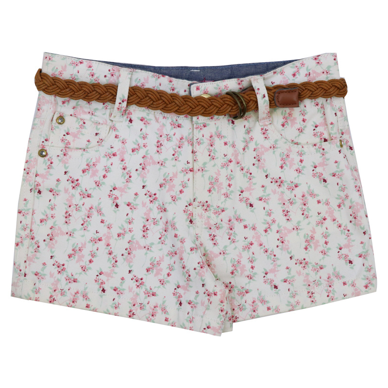 Girls Cotton Shorts Print Baby Infant Denim Princess Dress Pants for Girls Set