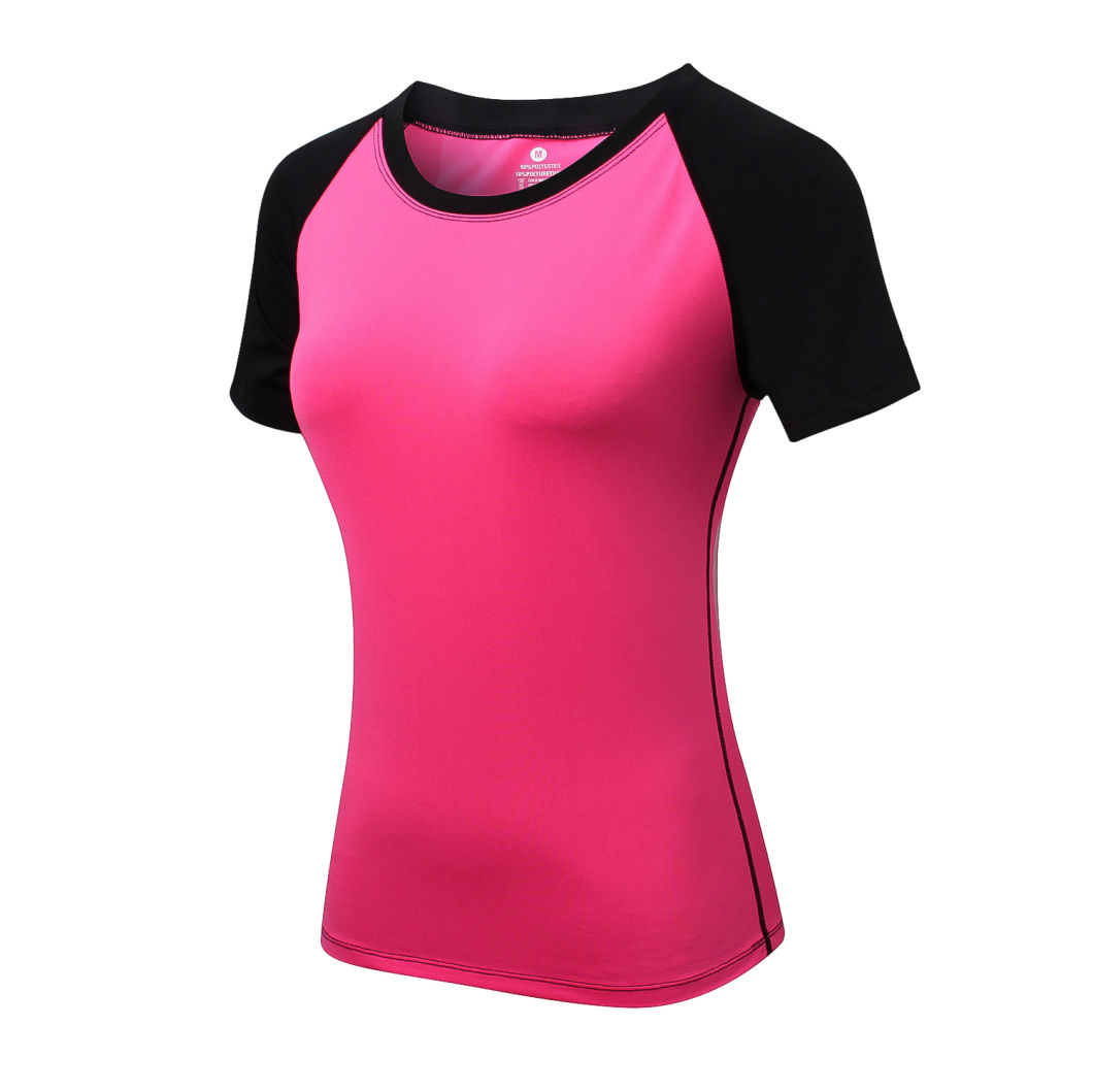 Female Sport Yoga Fitness Pink Workout Clothing Plus Size Wear Logo T Shirt Baseball for Women Gym Tracksuit