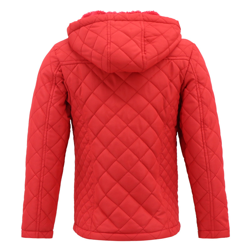 Girls Short Coat Model Activewear Patchwork Hood Red Tracksuit Jacket