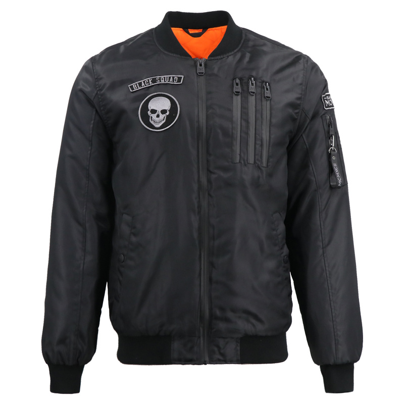 Fashion Men Nylon Bomber Black Puffer Custom Motorcycle Winter Man Down for Jacket