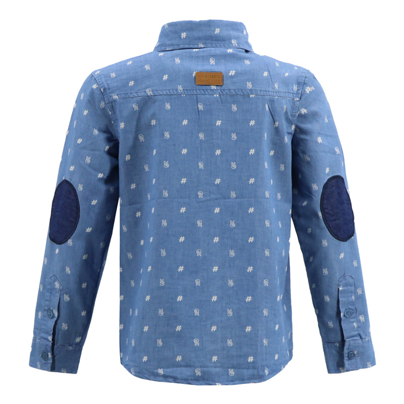 China Wholesale Elegant Printed Blouse Designs Autumn Custom Boy Long Sleeve Blouse