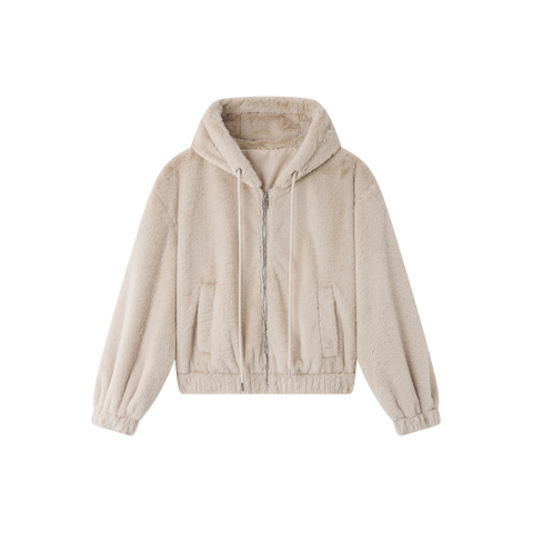 Women's fur jacket, winter coat, fashionable jacket