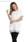 Korean OEM New Design Apparel Black Blank Plain Crew Neck Oversized Women Long T Shirt Cotton