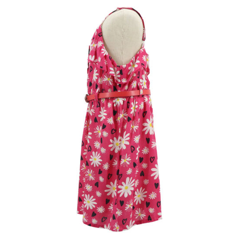 Cheapest Clothes Apparel Casual Summer Sleeveless Dresses Sexy Princess Pink Sunflower Floral Print Mini Sexy Frock Slip Tank Top Dress for Girls Children Kids