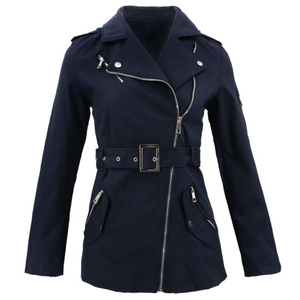 Women Long Fashion Denim Windbreak High Quality Custom Parka Jacket