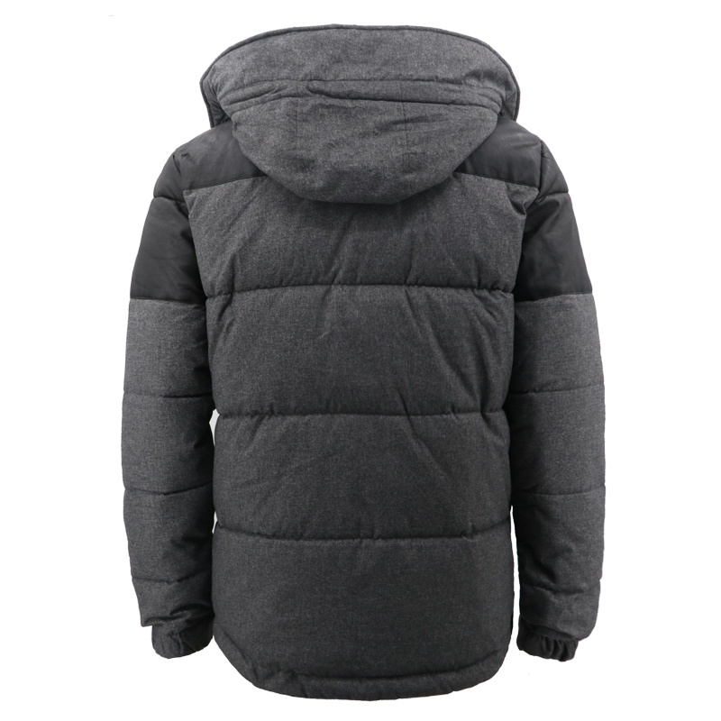 American Old School Heavy Winter Warm Wholesale Waterproof Black Snowboard Suede Hooded Puffa Jacket for Down Men Custom Parkas Manufacturer Coat Hoodies