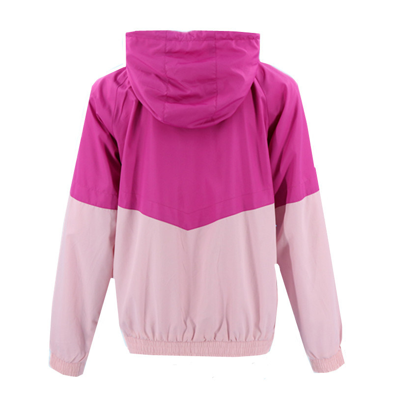 Fashion Latest Designer Windbreaker Outdoor Custom Woven Polyester Softshell Winter Sports Pink Hooded Factory Quality Women Bomber Jacket