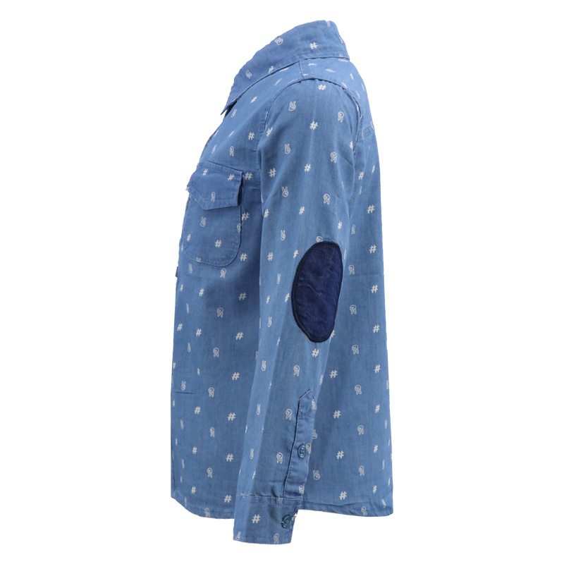 China Wholesale Elegant Printed Blouse Designs Autumn Custom Boy Long Sleeve Blouse