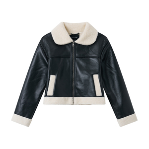 Women's PU jacket, winter coat, fashionable jacket