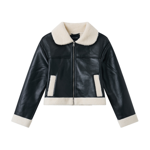 Women's PU jacket, winter coat, fashionable jacket