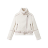 Women's SUEDE COMBINED WITH FUR jacket, winter coat, fashionable jacket
