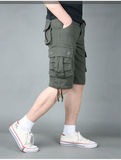 Mens Streetwear Shorts High Waisted Denim Custom Black Cargo Cotton Basketball Shorts