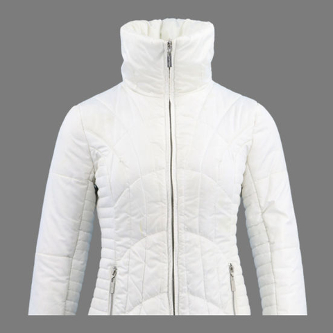 White Women Down Jacket Long Winter Puffer Parka Dress Polo Coat Jacket