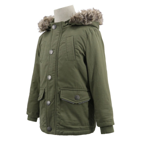 Bulk Fashion Trendy Eco Friendly with Faux Fur Parka Jacket Long Coat for Big Teenager Baby Boy Girl Kids Children Clothing Distributors