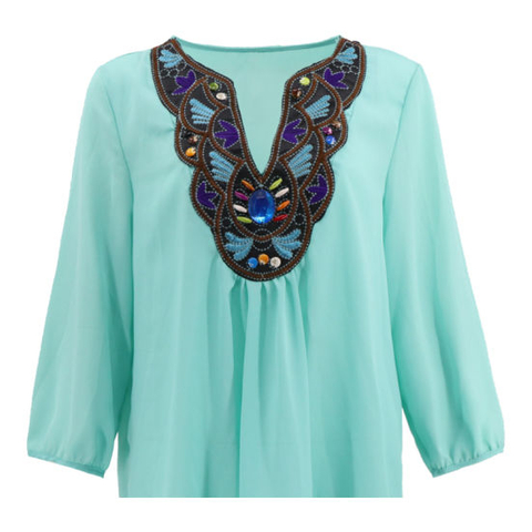 Fashion Design Ladies Tops Blouse Vintage Chiffon Women Formal Office Blouse and Shirt