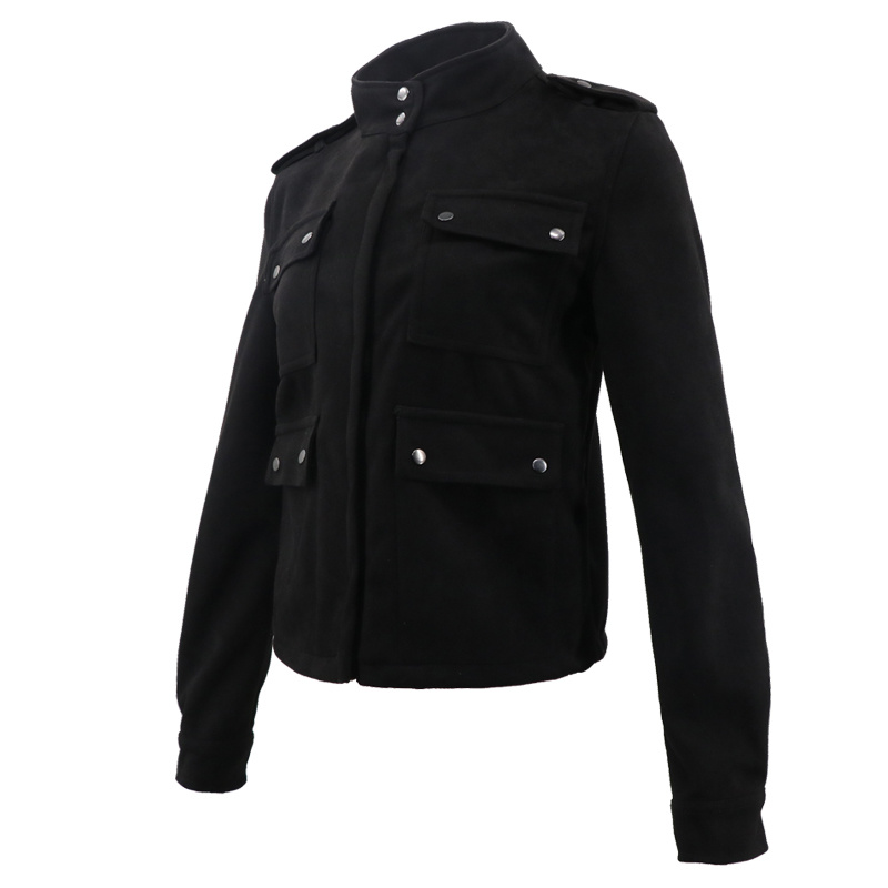 Camouflage Motorcycle Designer Black Custom Suede Wholesale Winter Lady Caot Jacket