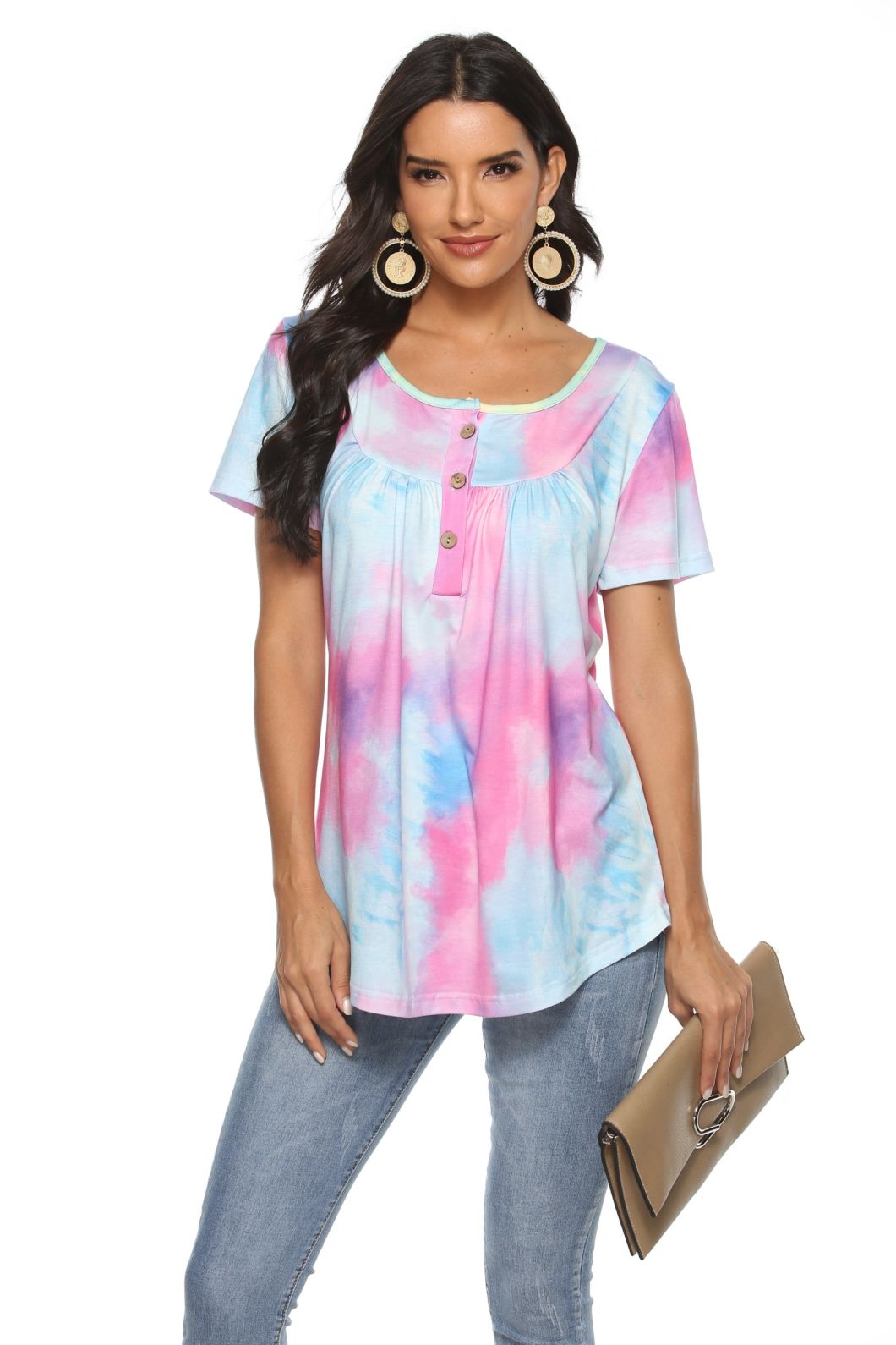 Women Sexy Custom Loose Tight Oversized Tees T-Shirt Long White Cotton for Printing Manufacturer