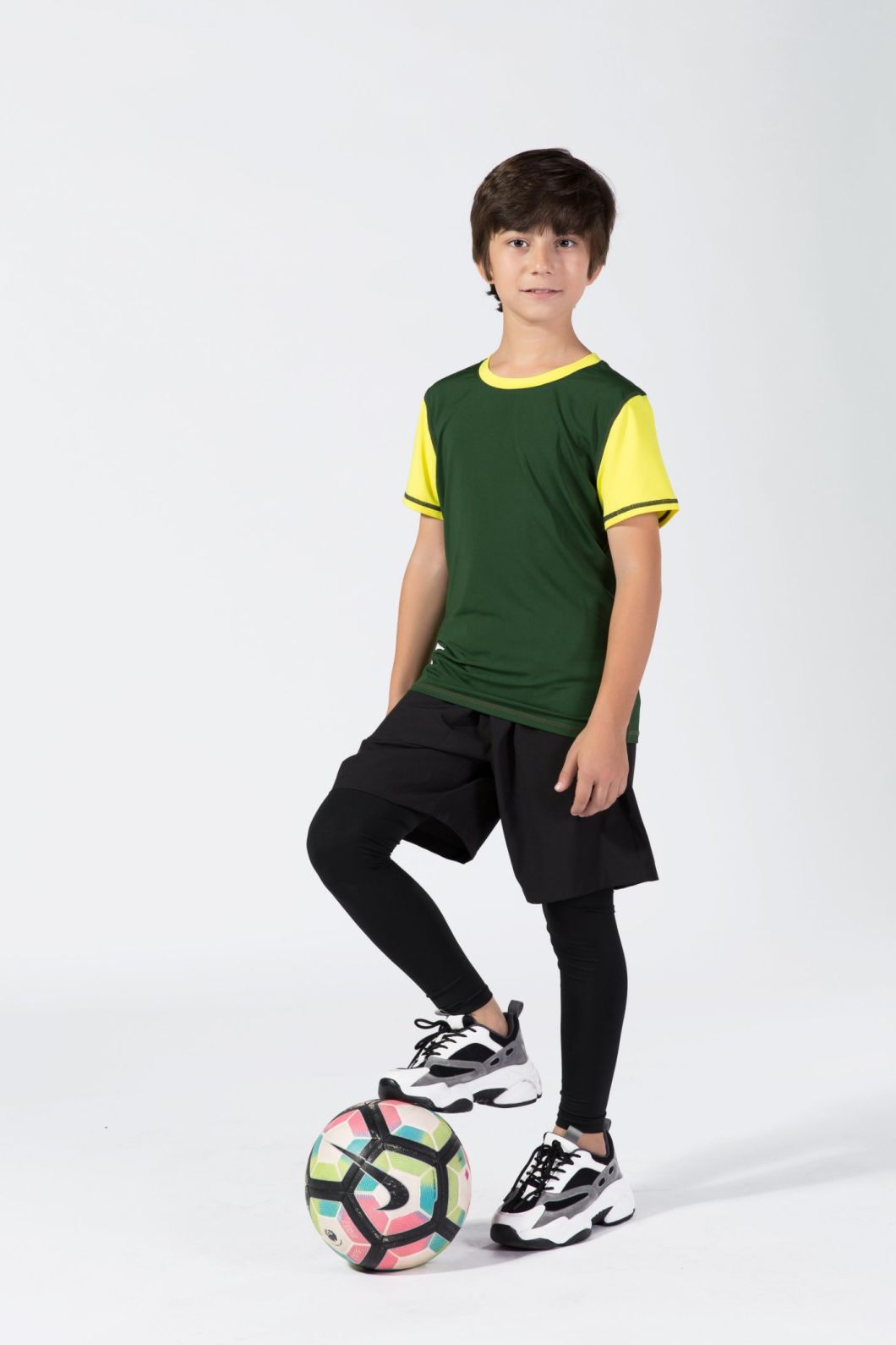 Children Urban Korea Custom Personalised Kids Tracksuits Athletic Cycling Fitness Workout Clothes Tshirt Boys Short Sleeve