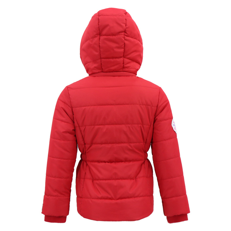 Fashion Wholesales Winter Padding Girls Jacket Long Parka Oversized Hoodie with Leopard Printed Fur Lining