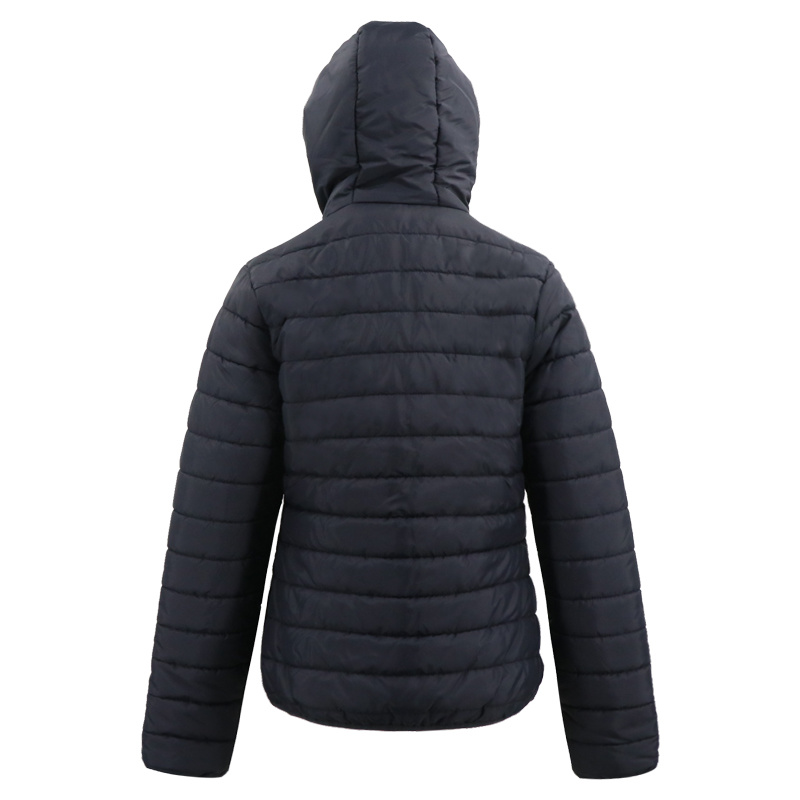 Eco Friendly Black Parka Womens Soft Thick Winter Fleece Fashion Custom Cotton Hoodie Jacket