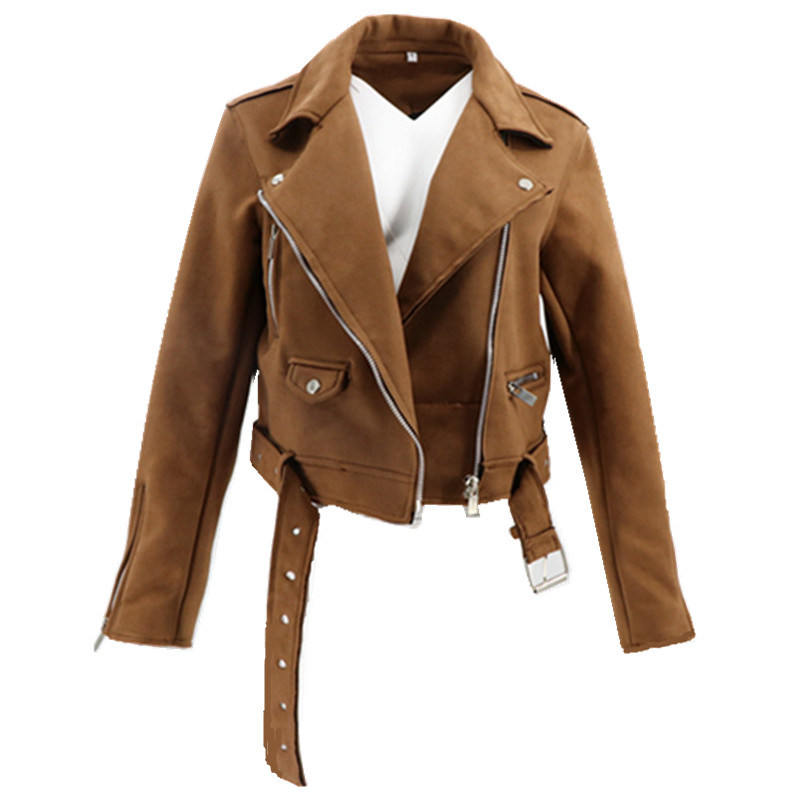 Manufacture Soft Shell Suede Elegant Classic Custom Zipper Winter Moto Horse Riding Office Reversible Blazer Short Bomber Jacket For Women's