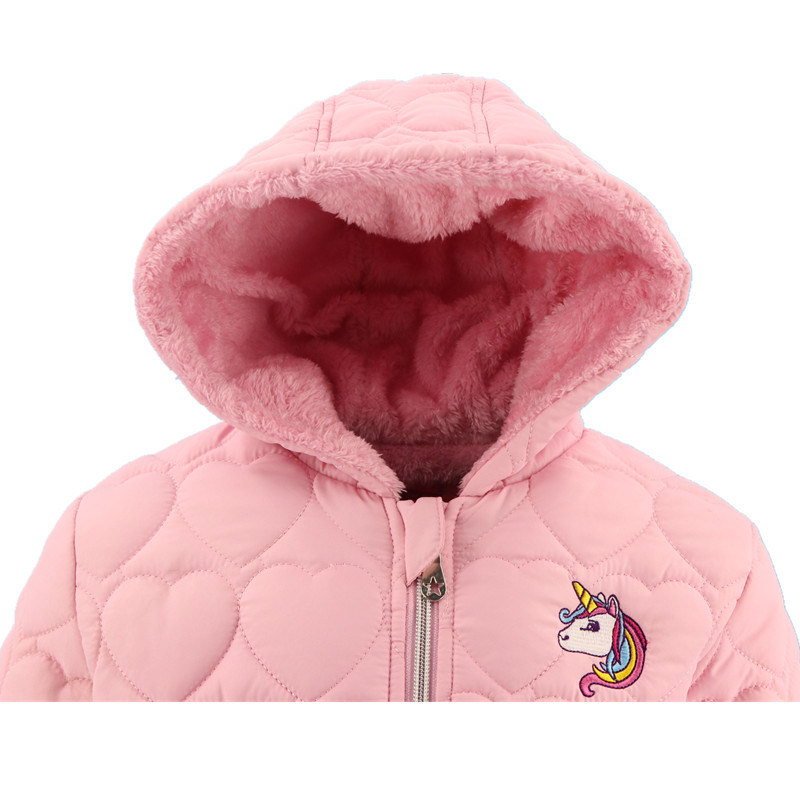 Import High Quality Manufacture Custom Coat With Embroidery Pink Windbreaker Fur Winter Fashion Children Jacket Hoodie Bomber Clothes For Kids Baby Toddler Girl