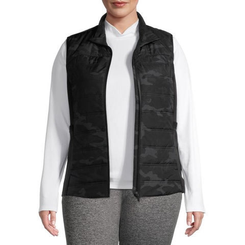 Avia Women's Plus Size Athletic Quilted Puffer Vest