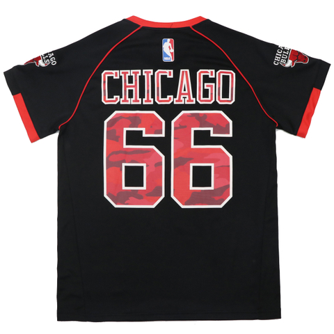 NBA Chicago Bulls Mens T Shirt Black Red