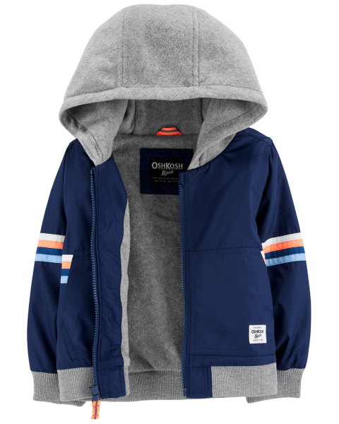 Carter's Boys Hooded Fleece-Lined Bomber Jacket