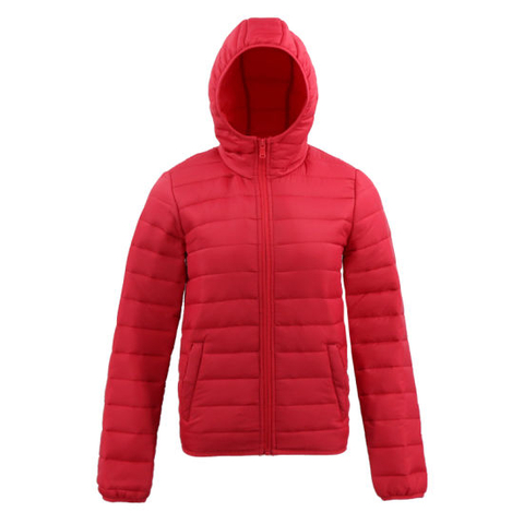 Womens Parka Down Coat Winter Jacket Ladies Puffer Red Coat with Hoodie Padding Jacket