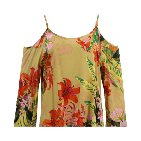 Women Fashion Casual Long Sleeve Ladies Blouse Designs Yellow Oversized T Shirt Dress for Women