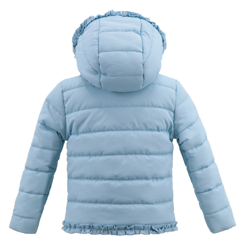 Wholesale Polyester Kids Jacket with Hood Latest Mini Waterproof Jacket for Girls