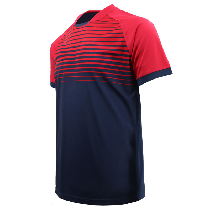 Summer Soccer Football Quick Dry Casual Gym Running Blank Fit Custom Logo Striped Full Printed T Shirt for Mens Outdoor Sport Plain Tracksuit Top Designers