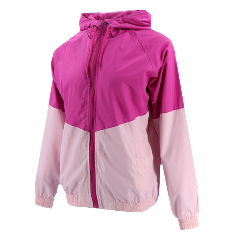 Fashion Latest Designer Windbreaker Outdoor Custom Woven Polyester Softshell Winter Sports Pink Hooded Factory Quality Women Bomber Jacket
