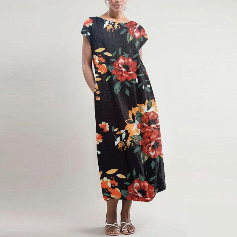 African Casual Chiffon Woman Knit Apparel Clothing Sexy Fashion Plus Size Blazer Beach Bohemian Dress for Ladies Summer Manufacturers