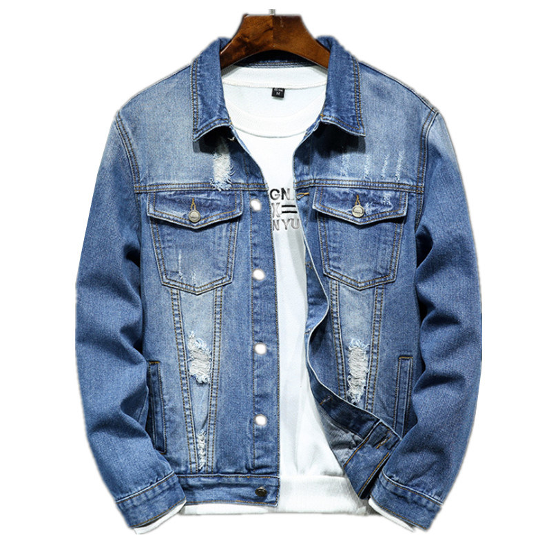 Men's Fashion Custom High Quality Wholesale Manufacturers China Plus Size Blank Denim Jeans Jacket