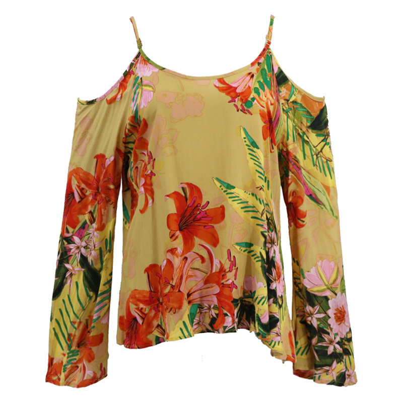 Women Fashion Casual Long Sleeve Ladies Blouse Designs Yellow Oversized T Shirt Dress for Women