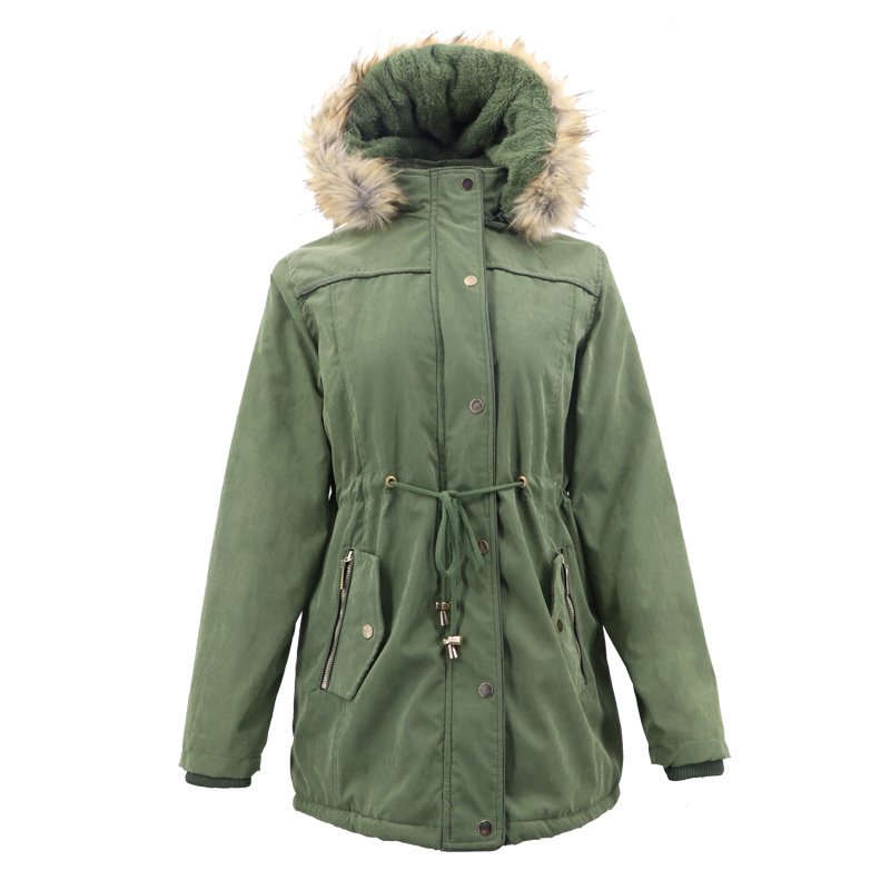 Chinese Winter Clothing Manufacturers Fashion Parka Hooodies with Fur Custom Women Plus Coat