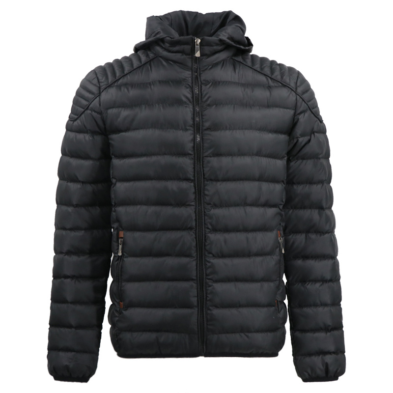 Wholesale Mens Black Duck Down Winter Long Black Aviator Padded Jacket