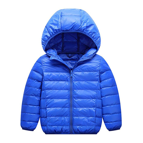 Boys Lightweight Puffer Down Jacket Kids Hoodie Bubble Winter Pad Coats