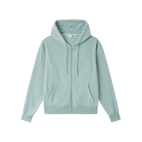 Women's polar fleece opened hoodie, spring coat, fashionable trench coat 