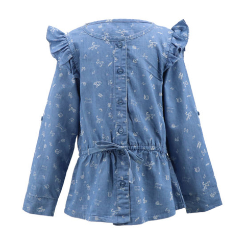Baby Girl Long Sleeve Jean Jacket Suppliers Dresses Cotton Summer Blouse Shirt
