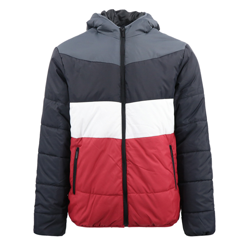 China Suppliers Mens Horse Riding Dark Grey Winter Long Reversable with Hooded Padding Jacket