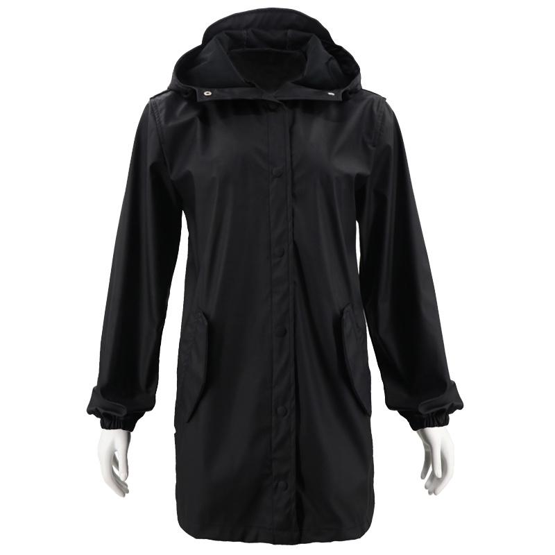 Korean Style Fashion Women Long Parka Motorcycle Leather New Model OEM Coat