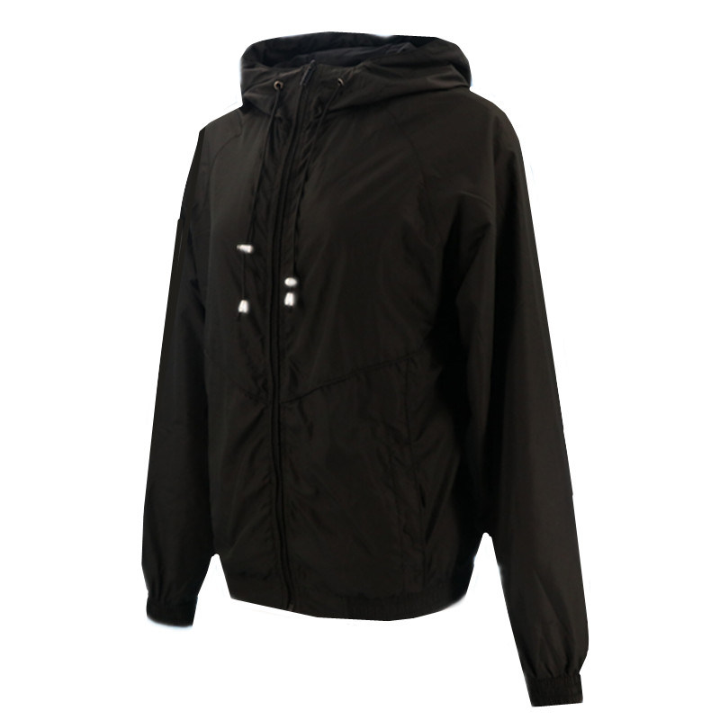 OEM Women's Custom Sport Winter Lightweight Windbreaker Motorcycle With Hoodie Cropped Quilted Jacket Black Bomber Jacket Coat