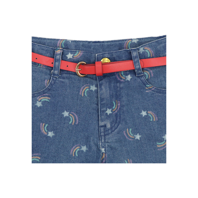 Girls' Printed Jean Denim Overall African Custom Fleece Pricate Label Shorts