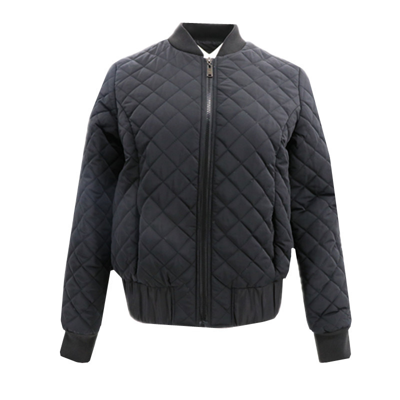 Women Lightweight Winter Black Down Baseball Thick Puffer for Women Bomber Jacket