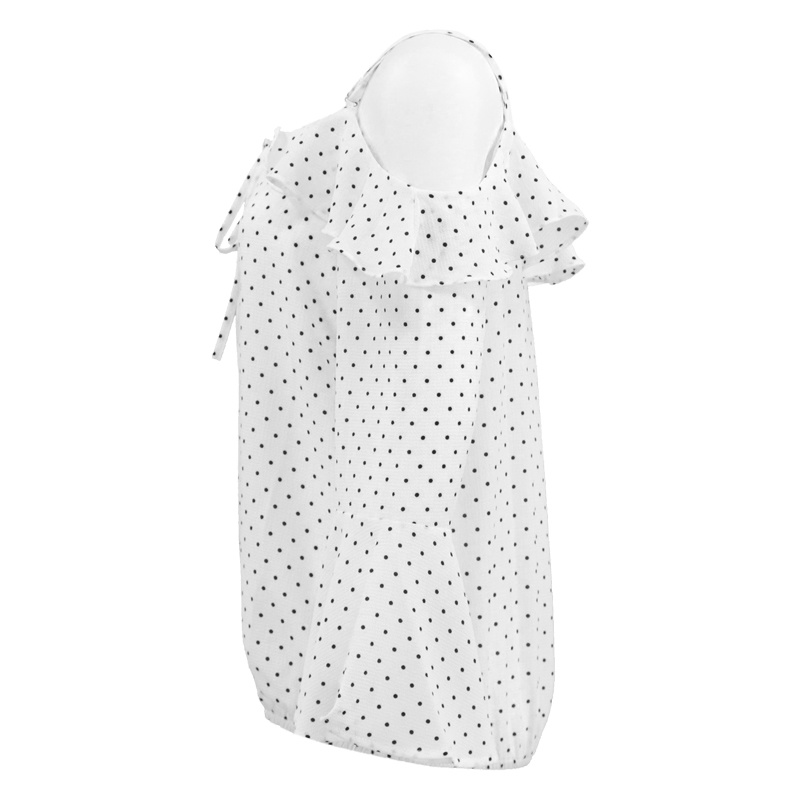 Ladies Tops Latest Design Office Wear White Long Sleeve Blouse Spring New Design Normal Polka DOT Print on Blouse